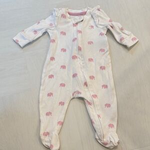 GAP Pink Elephant Pattern Kids Footie
